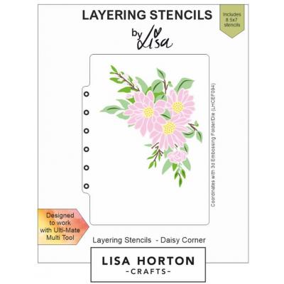 Lisa Horton Crafts Layering Stencils - Daisy Corner
